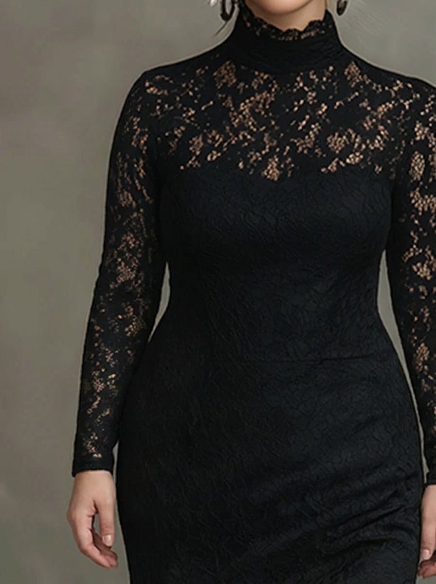 Alma | Elegante Kanten Fishtail Maxi Jurk
