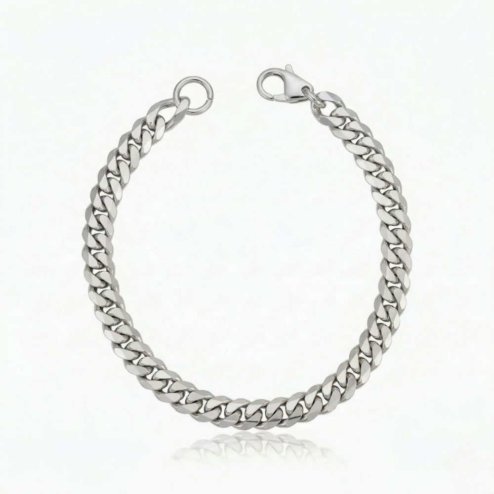 Juniper Cubaanse Armband | Wit Goud