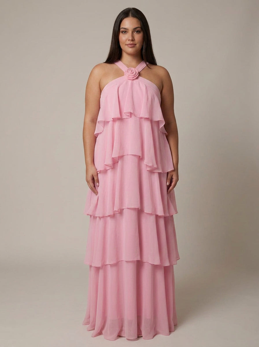 Bloemen Ruffle Maxi Jurk