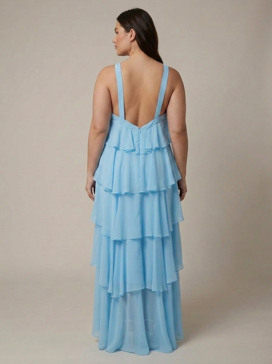 Bloemen Ruffle Maxi Jurk