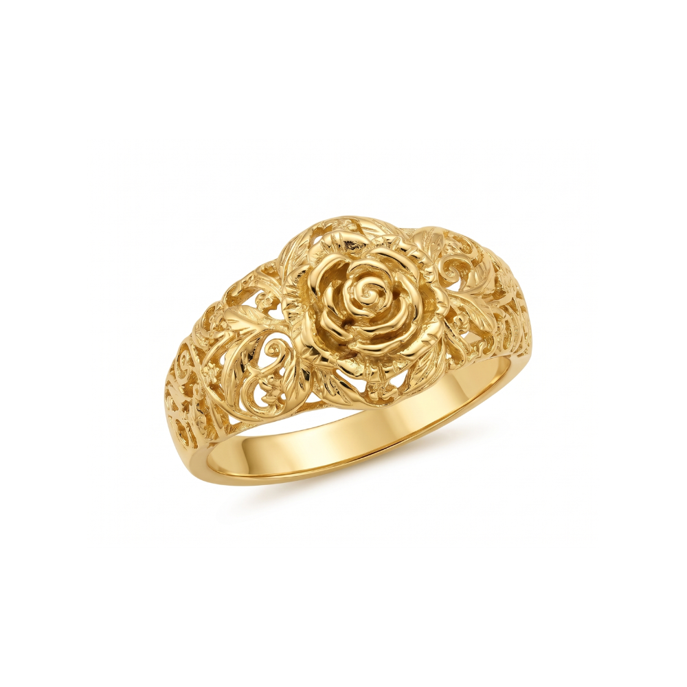 Zinnia Bloesem Ring | Goud
