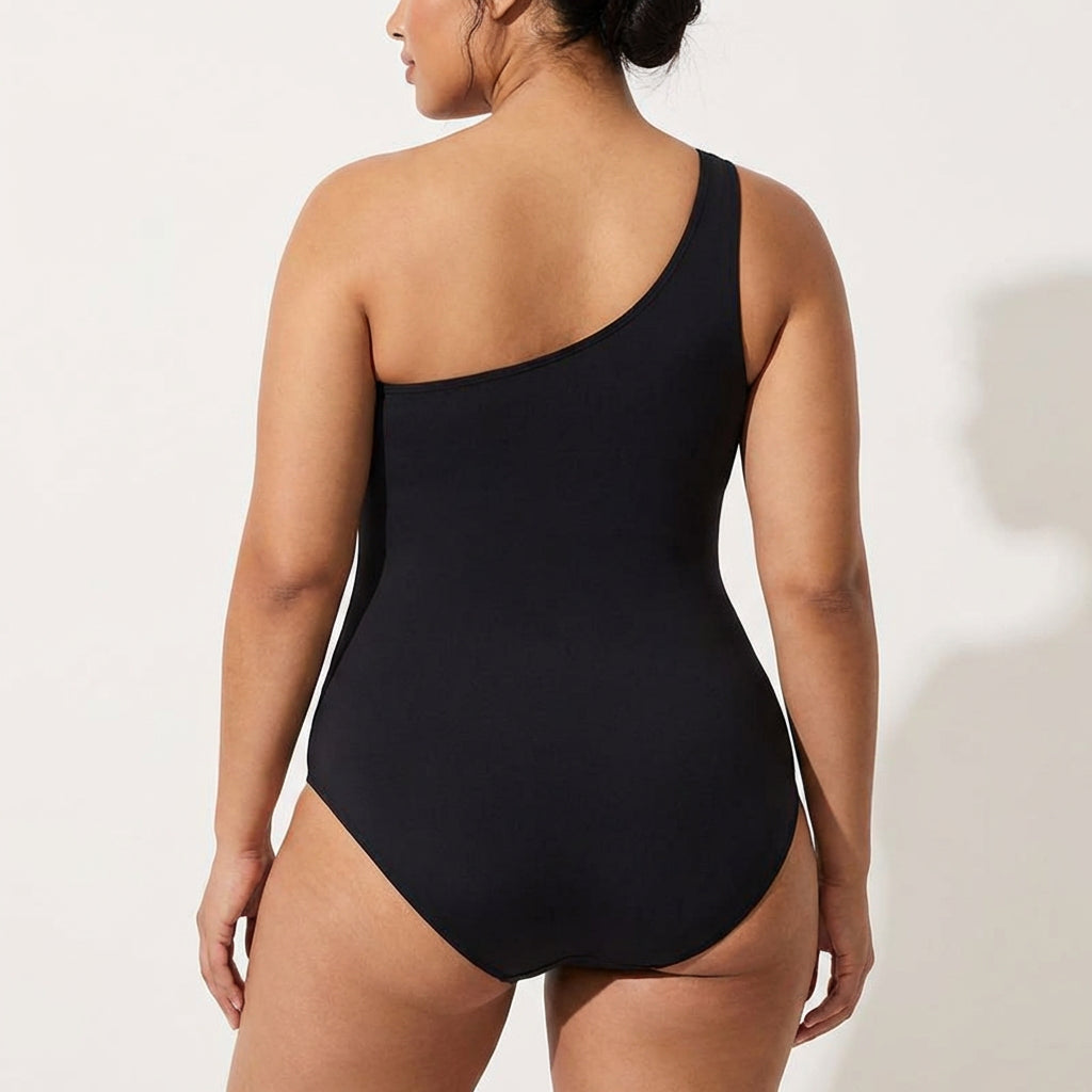 Fleur | Jouw Elegante Eén-Schouder Badpak in Plus Size
