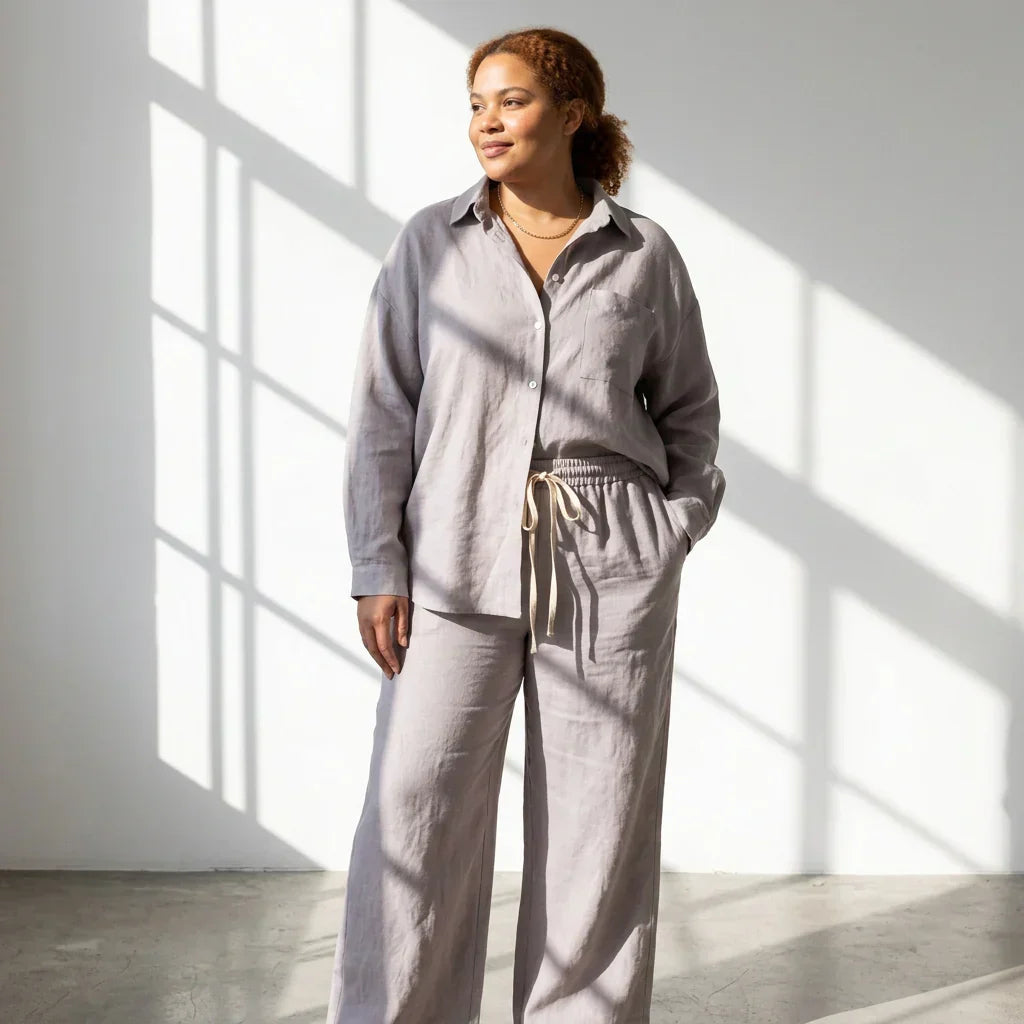 Oona - Vrouwen Katoenen Twee-Piece Set