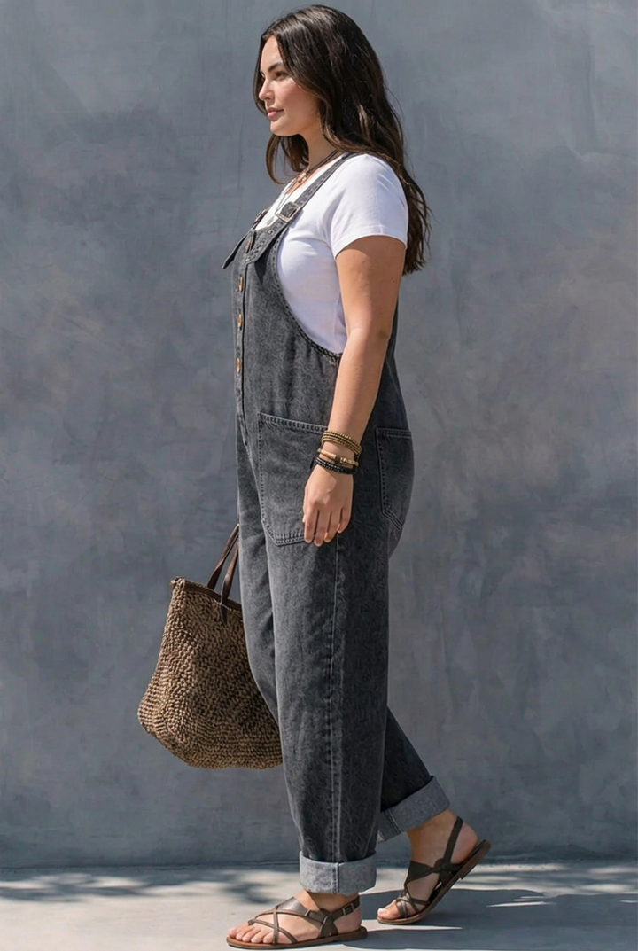 Hattie | Denim Jumpsuit met Elastische Taille