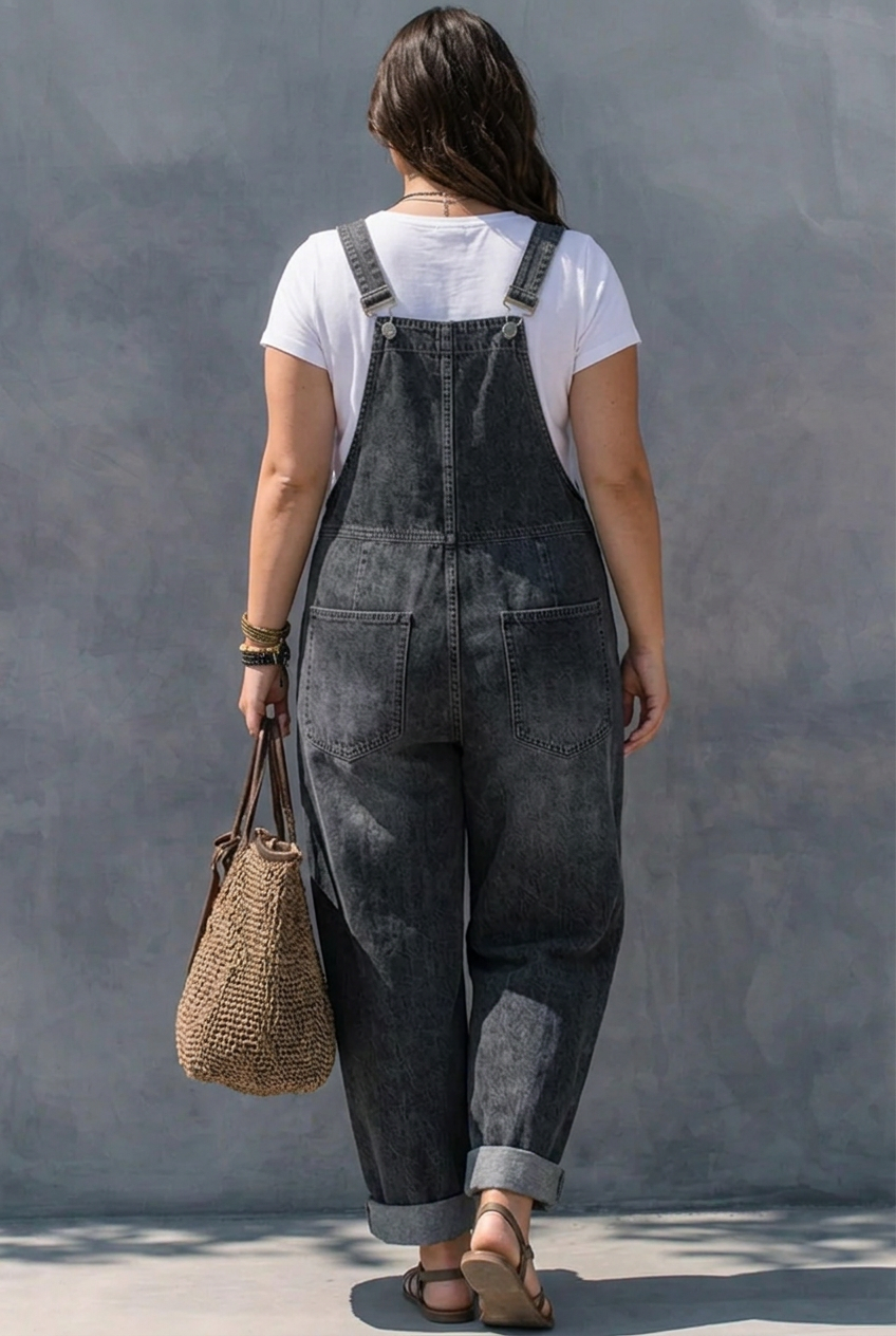 Hattie | Denim Jumpsuit met Elastische Taille