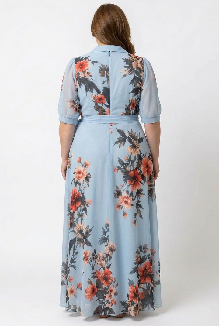 Hedda | Bloemen Wrap V-Hals Maxi Jurk