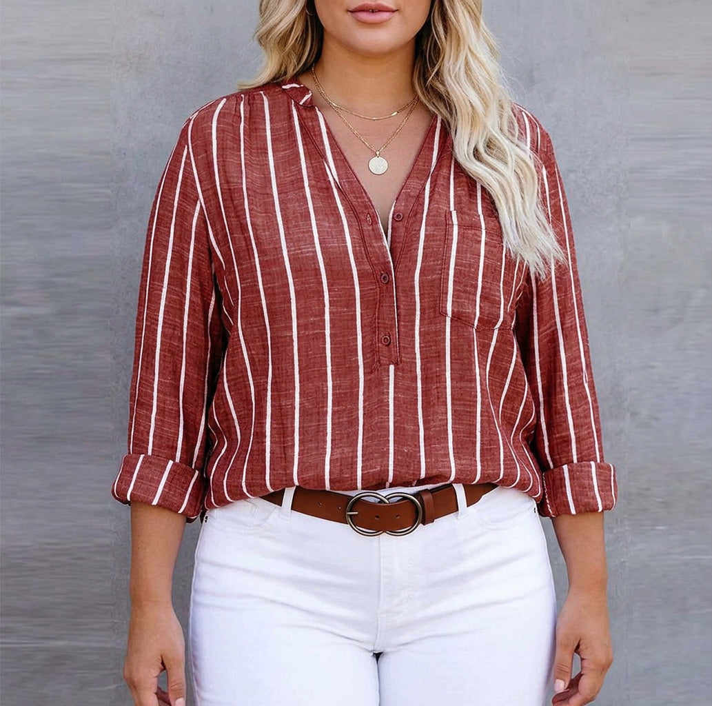 Mable | Gestreepte Casual Blouse