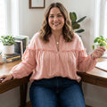Ines - Pure Katoenen Rimpelshirt Top