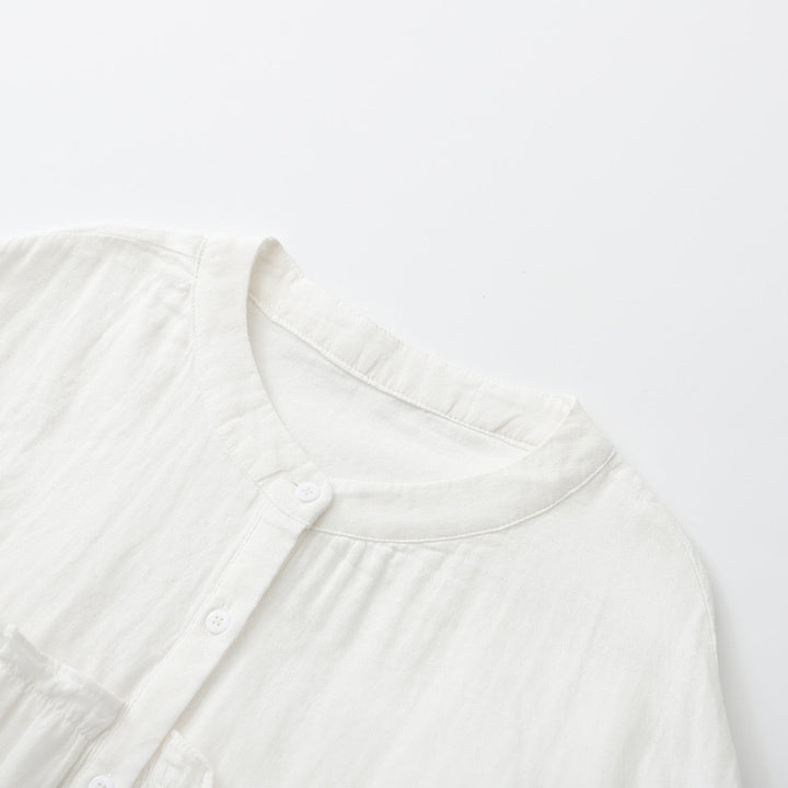 Ines - Pure Katoenen Rimpelshirt Top