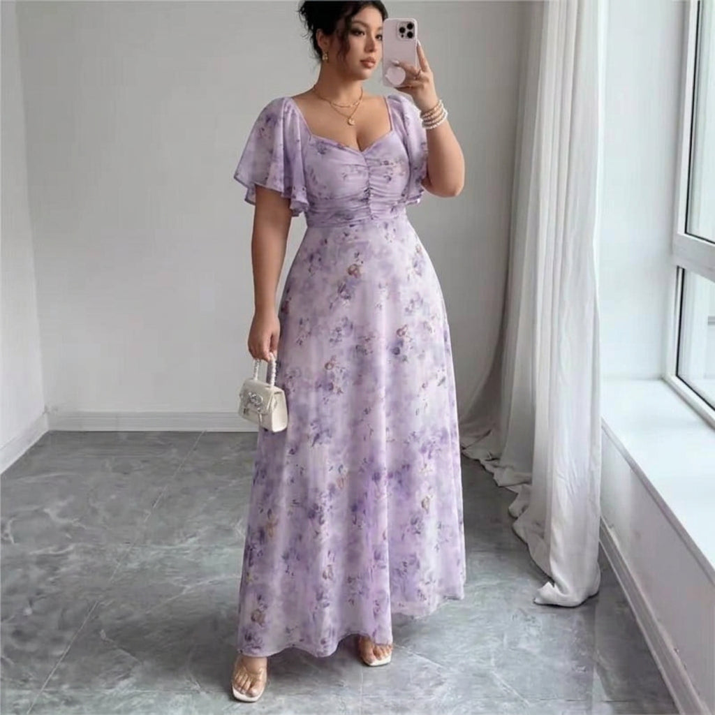 Naomi – Elegante Slimme Jurk met Ruffle Mouwen