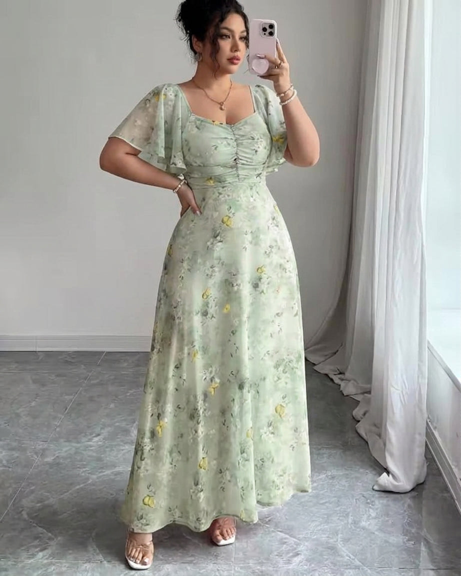 Naomi – Elegante Slimme Jurk met Ruffle Mouwen