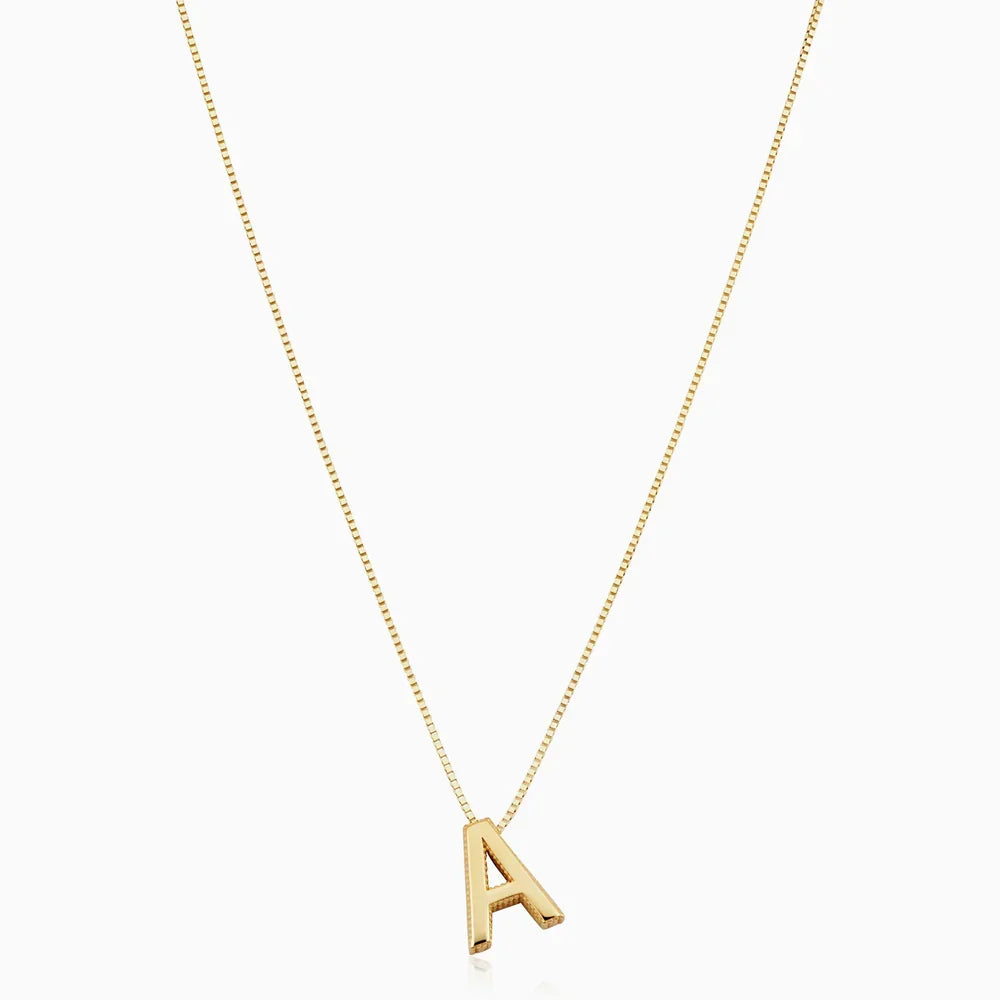 Maia letter initial ketting | Wit Goud