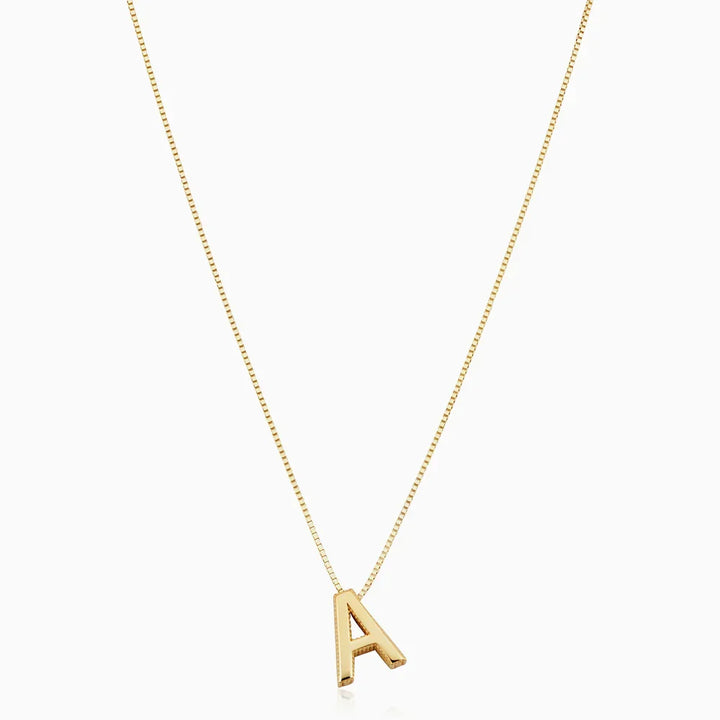 Maia letter initial ketting | Wit Goud