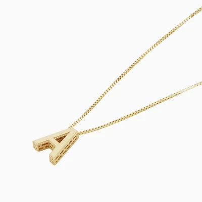 Maia letter initial ketting | Wit Goud