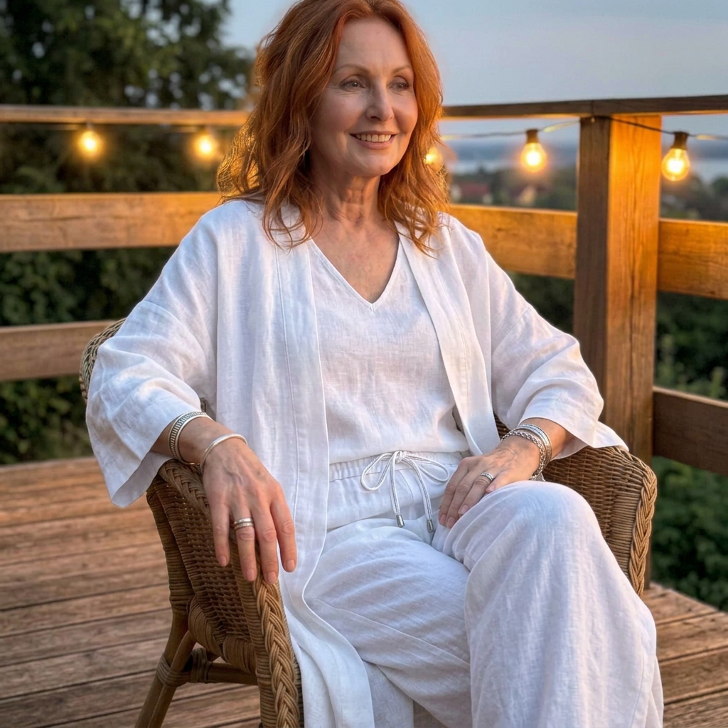 Juna | Vrouwen Relaxed Tuniek Top &amp; Wijde Broek Set