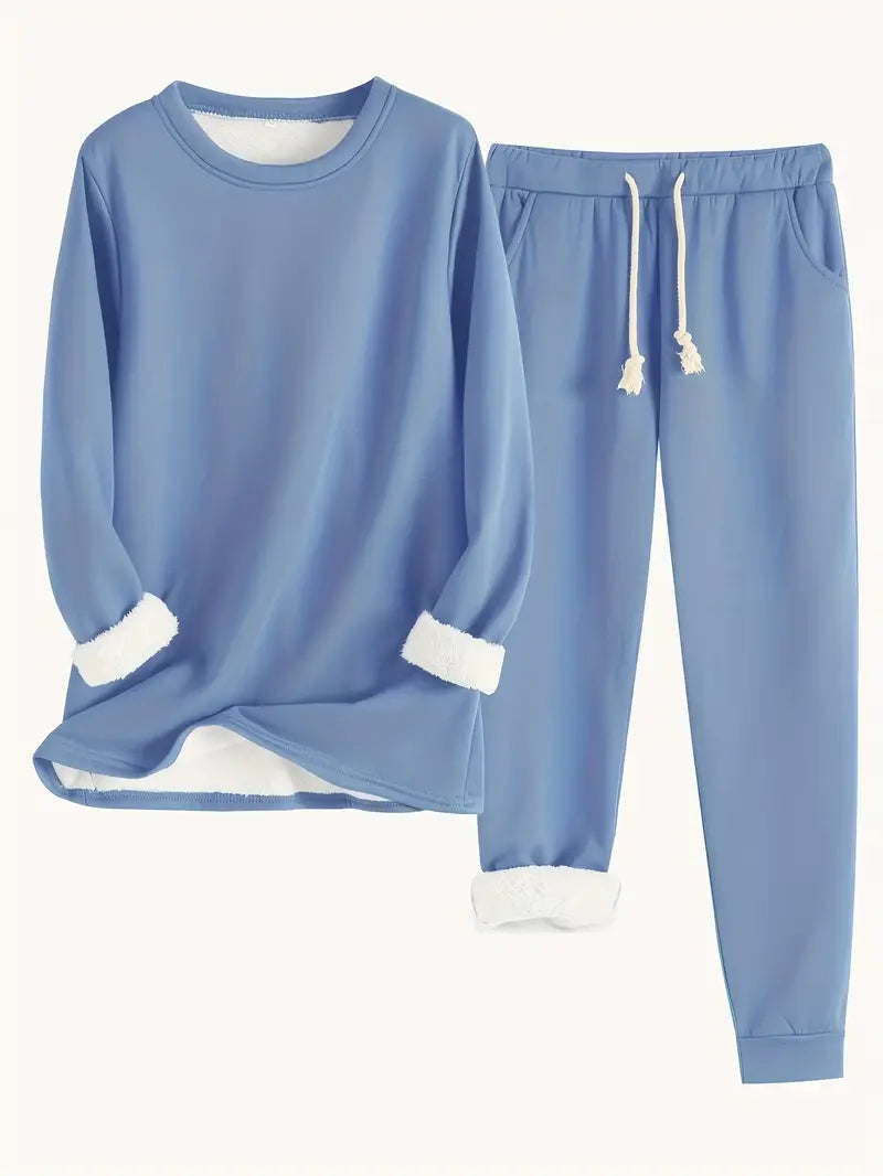 Hailey | Comfortabele Fleece-gevoerde Set