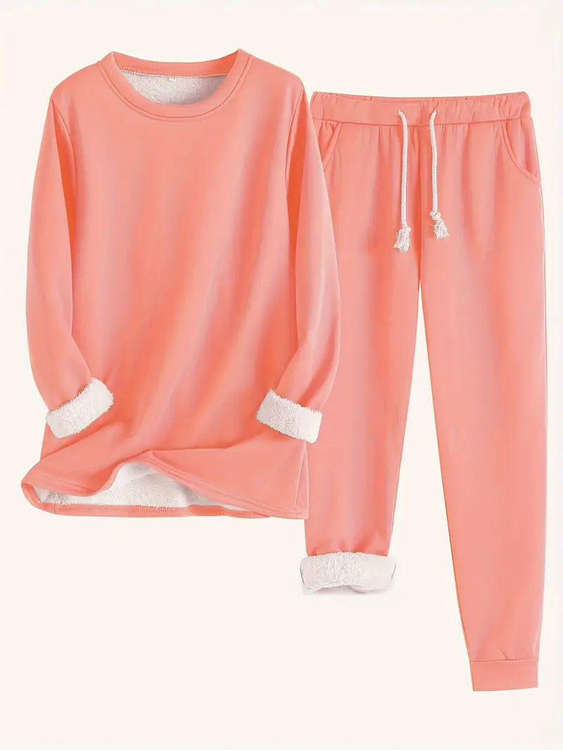 Hailey | Comfortabele Fleece-gevoerde Set