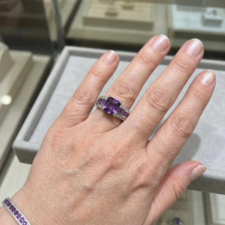 Aisha Lilacmont Ring | Wit Goud