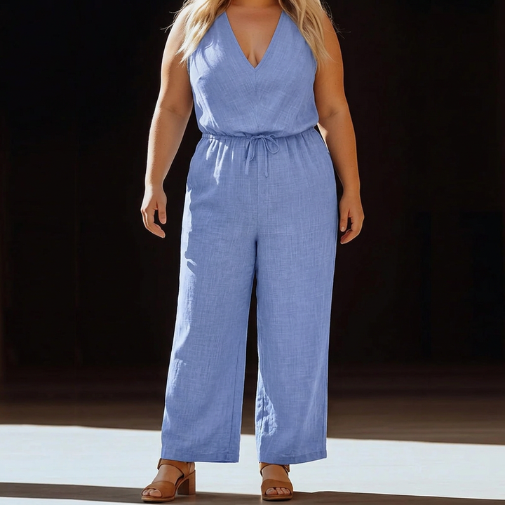 Lark – Casual Mouwloos Trekkoord Pocket Jumpsuit