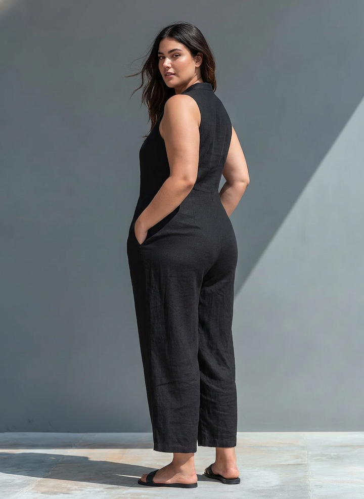 Bria | Jumpsuit Minimalistisch Linnen