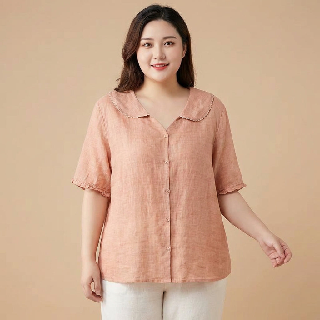Calliope | Vintage Blouse met Knopdetails