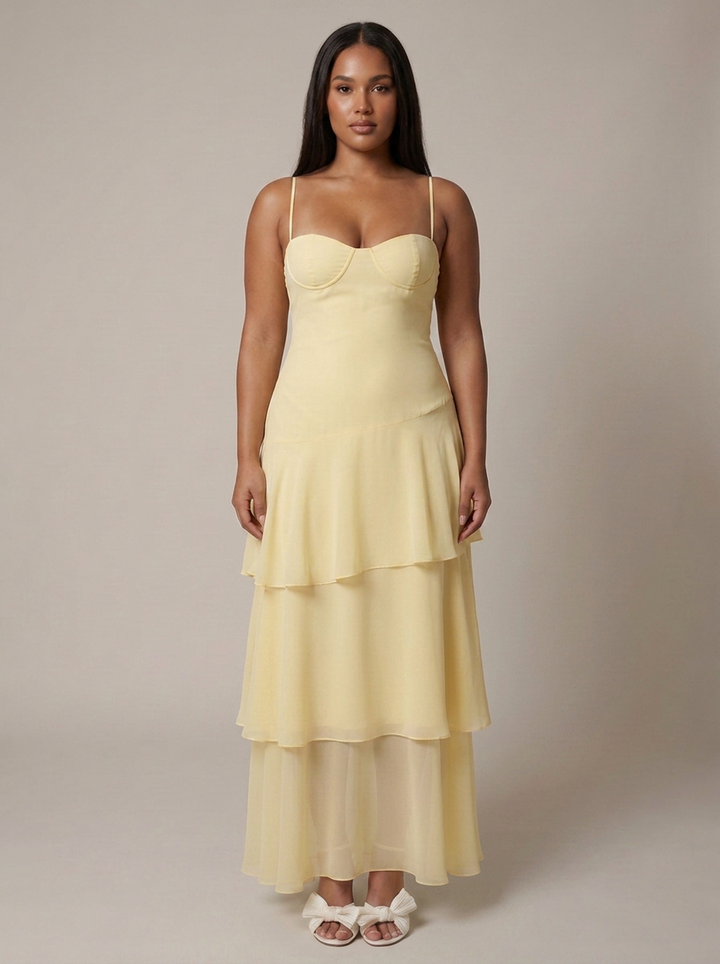 Greer Maxi Ruffle Jurk