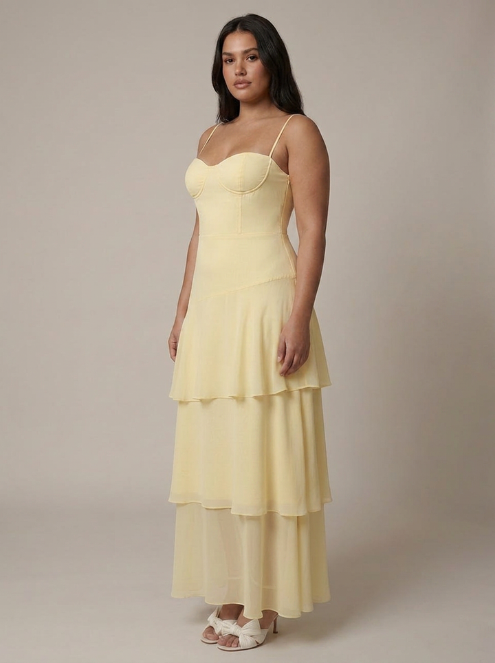 Greer Maxi Ruffle Jurk