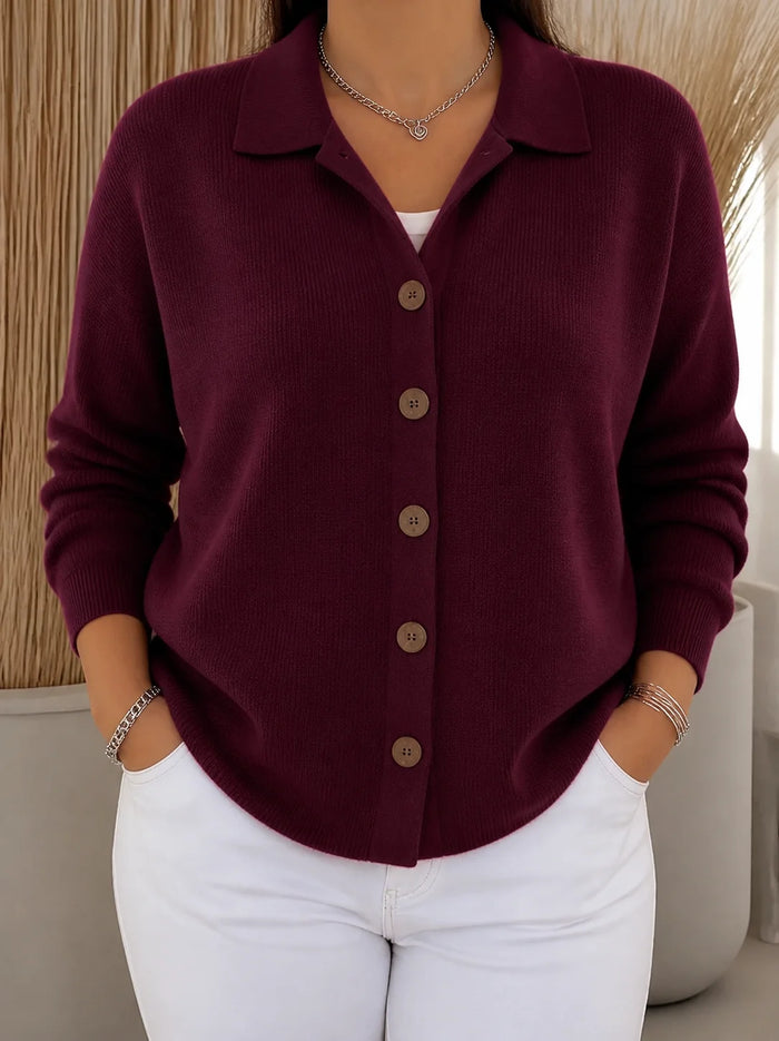 Dames Vest met Knoopsluiting en Kraag voor Dagelijks
