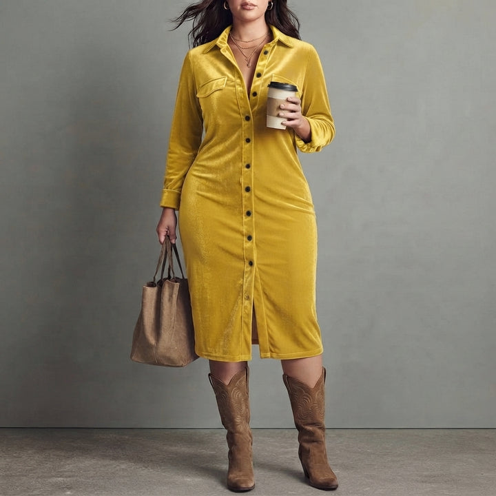 Mira | Zachte Corduroy Jurk