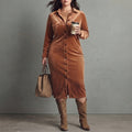 Mira | Zachte Corduroy Jurk