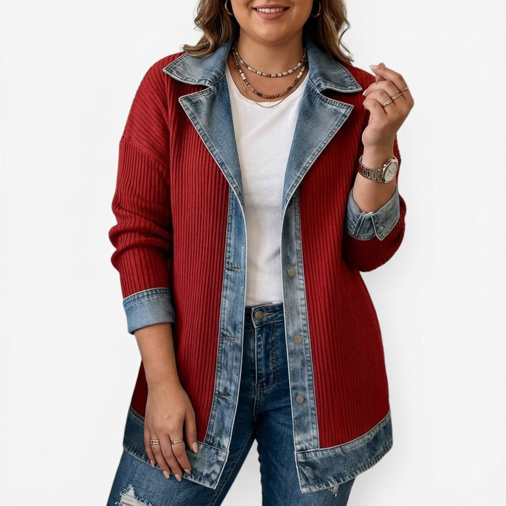 Yuki | Indigo Gebreide Jas