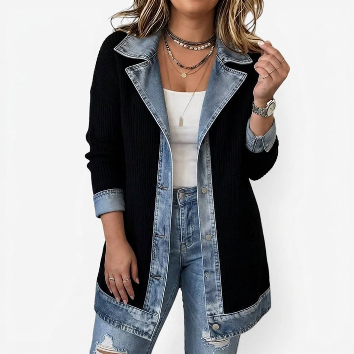 Yuki | Indigo Gebreide Jas