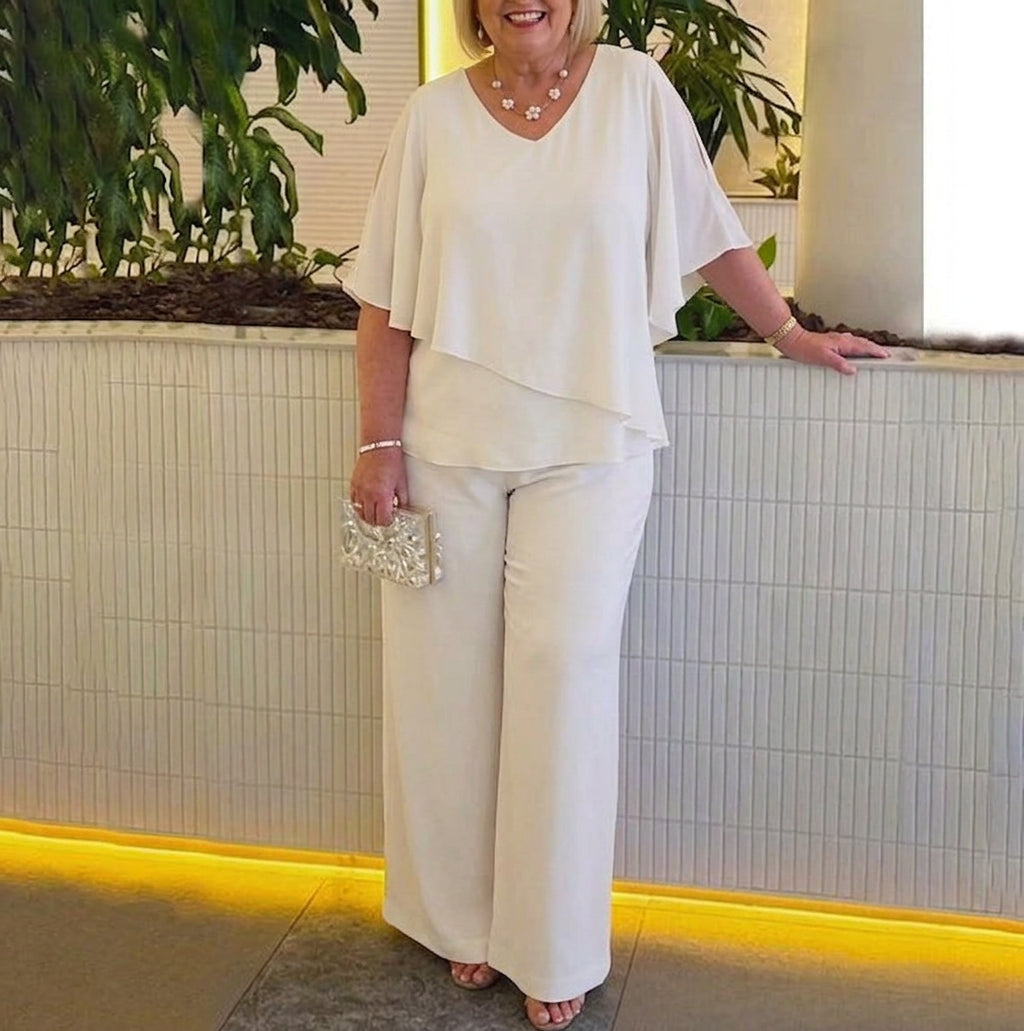 Vita | Co-ord Set Twee-delige met Brede Pantalon