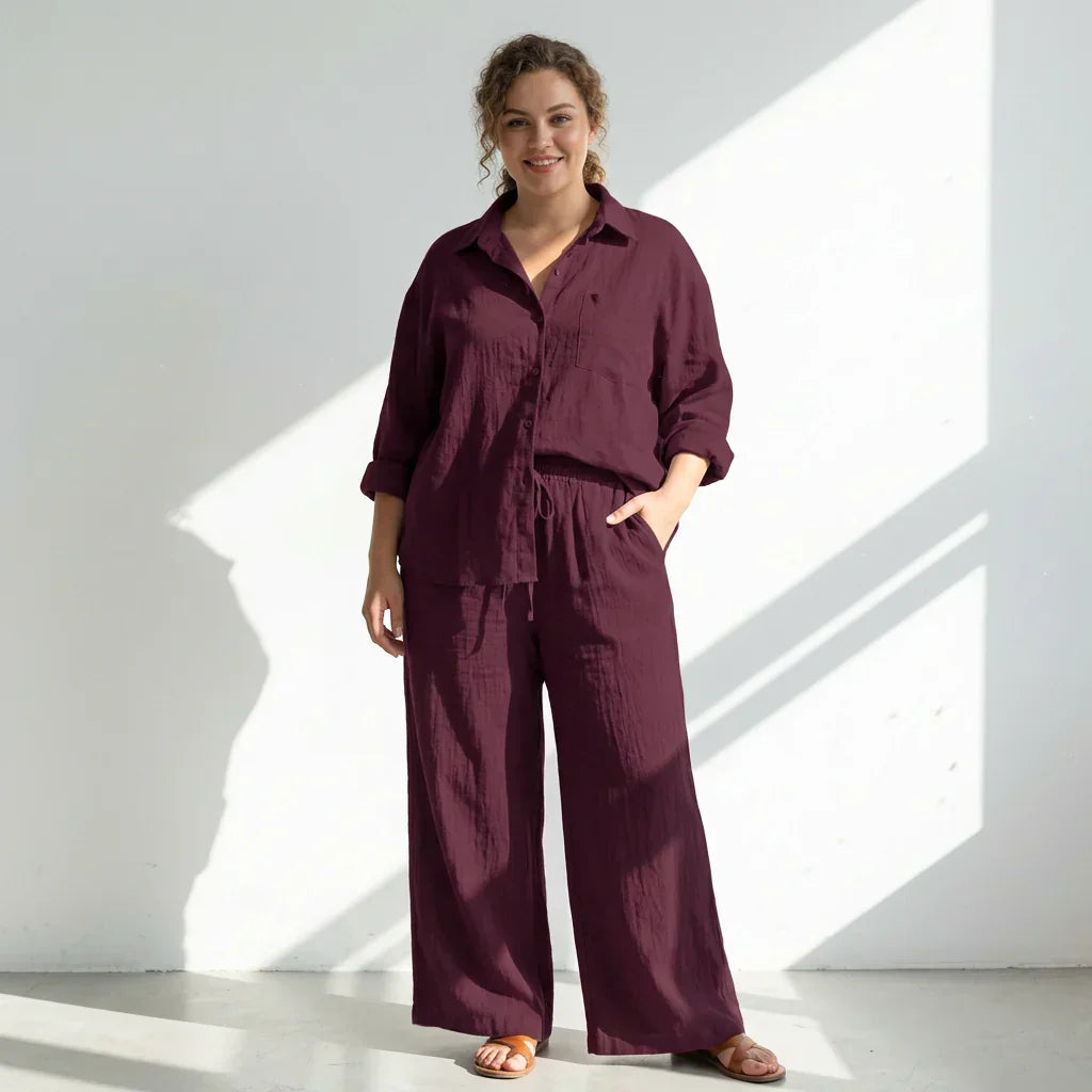 Liora - Dames Katoenen Twee-Piece Set