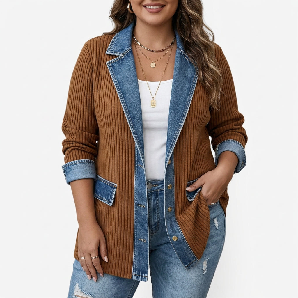 Yuki | Indigo Gebreide Jas