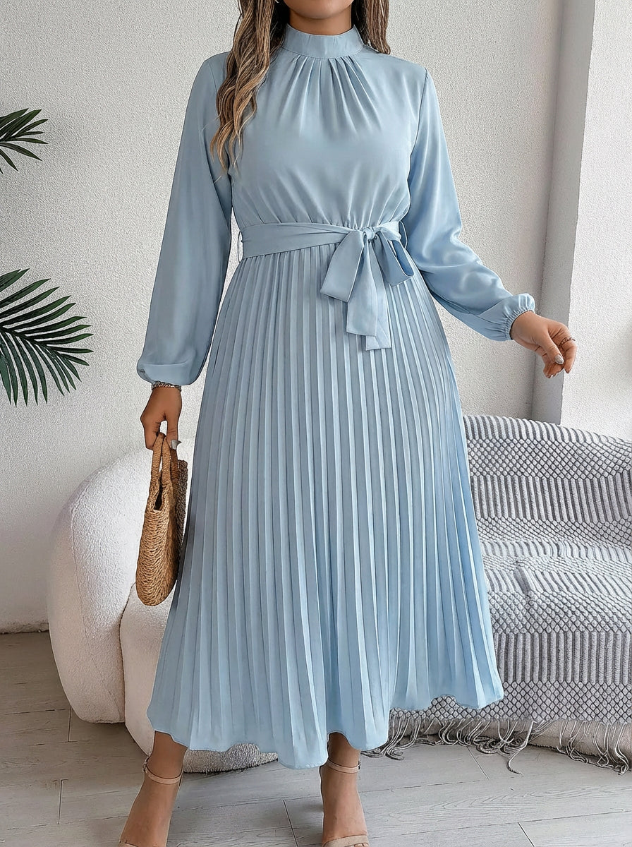 Juniper | Geplooide Maxidress met Ceintuur