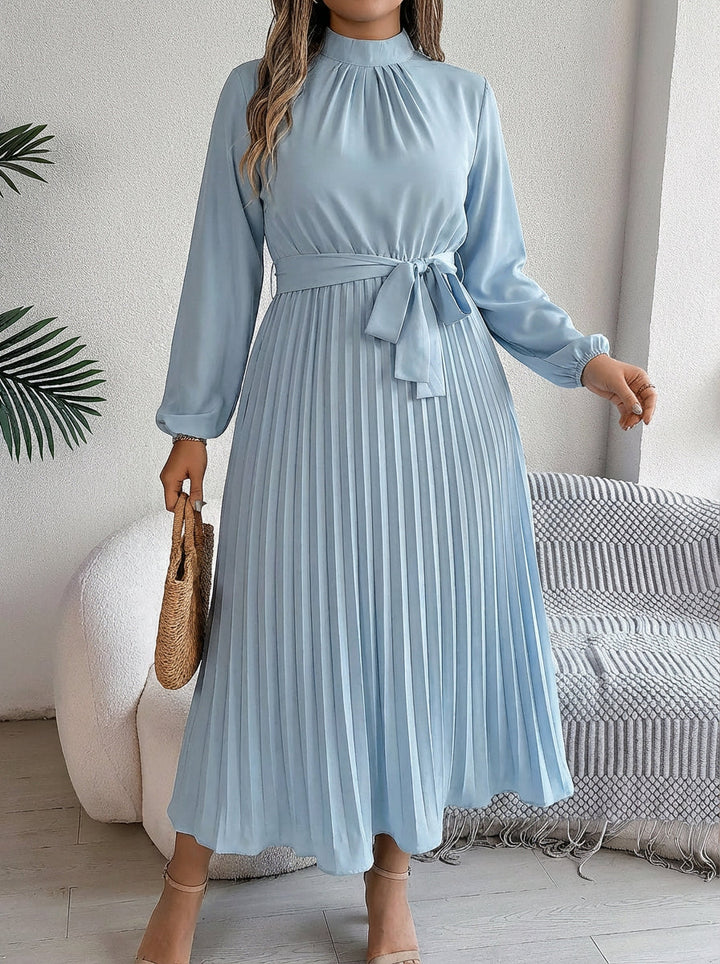 Juniper | Geplooide Maxidress met Ceintuur