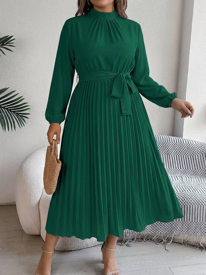 Juniper | Geplooide Maxidress met Ceintuur