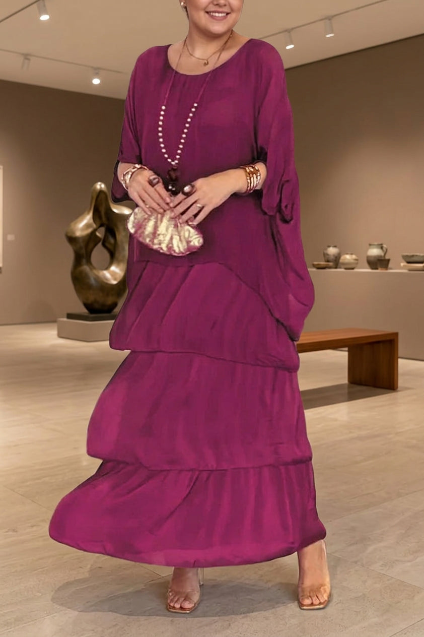 Irina Laagjes Jurk - Scharlaken