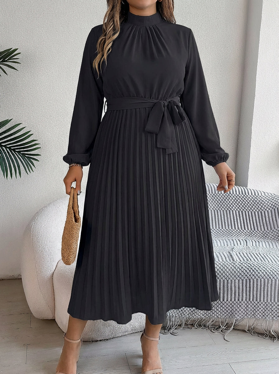 Juniper | Geplooide Maxidress met Ceintuur