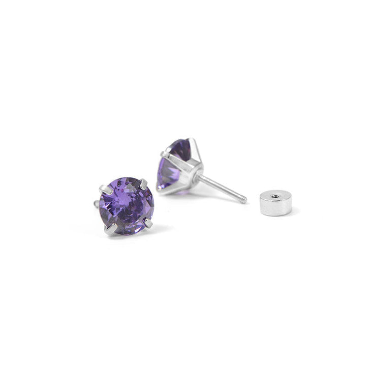 Priya Ronde Studs | Wit Goud