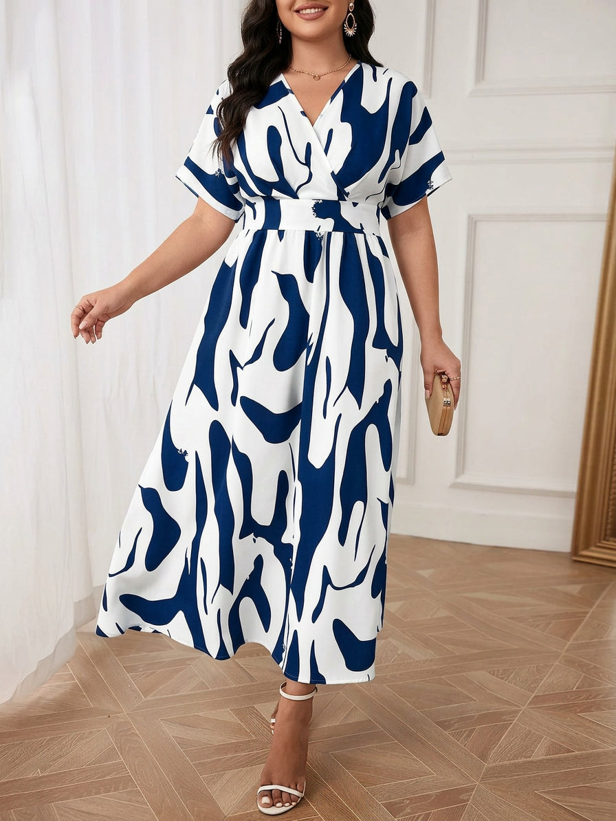 Nadia - Abstracte Elegant Jurk