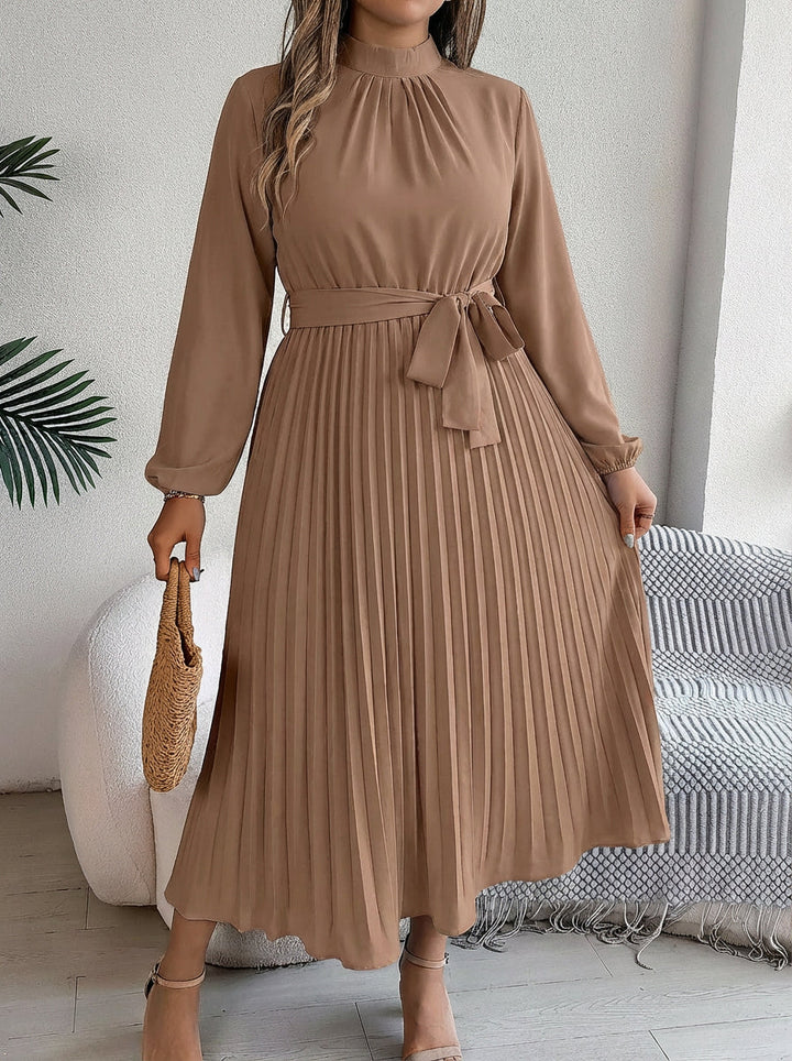 Juniper | Geplooide Maxidress met Ceintuur