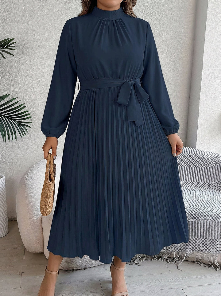 Juniper | Geplooide Maxidress met Ceintuur