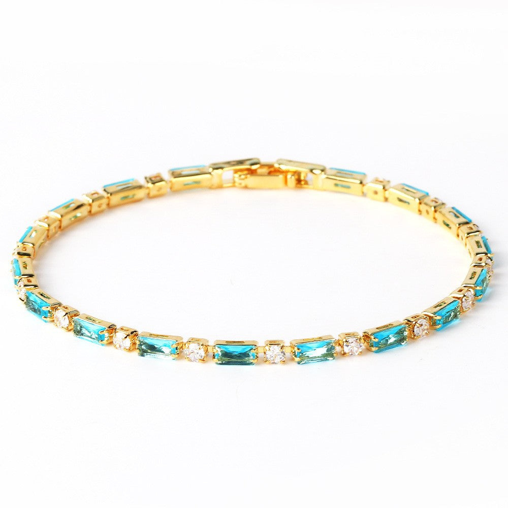 Nell Turquoise Steen Armband | Goud
