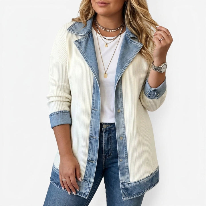 Yuki | Indigo Gebreide Jas