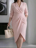 Clover | Elegante Wikkel Midi Jurk