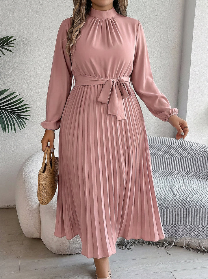 Juniper | Geplooide Maxidress met Ceintuur