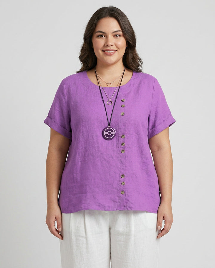 Sasha | Comfortabele Korte Mouwen Blouse