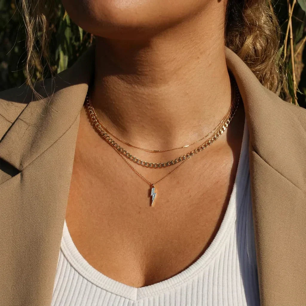 Tova Link Curb Chain Necklace | Goud
